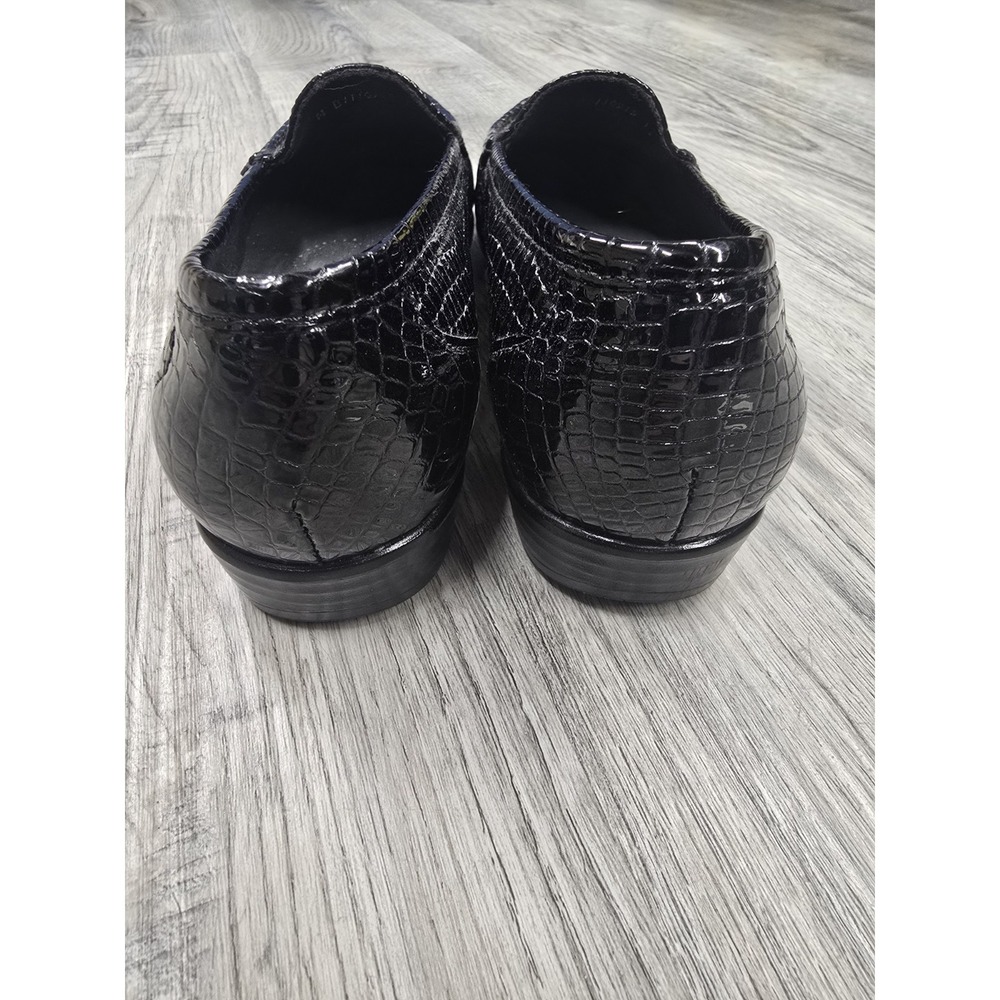 SAS SIMPLIFY Tripad Comfort BLACK CROC Leather Slip On Loafers Shoes 8M - Picture 6 of 7